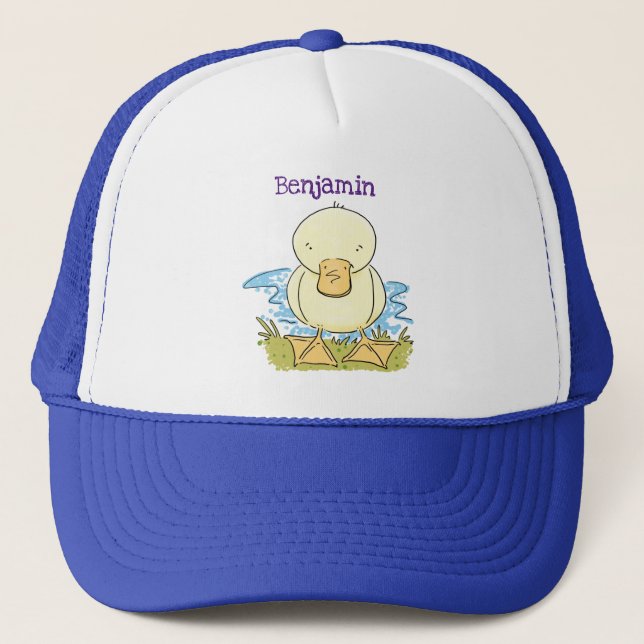 Gorra De Camionero Ilustracion personalizado de pato amarillo (Anverso)