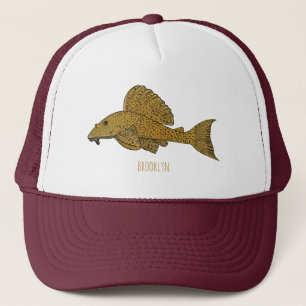 Gorra De Camionero Ilustracion personalizado de pescado Pleco