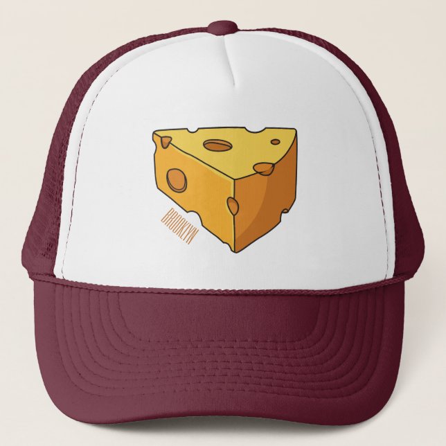 Gorra De Camionero Ilustracion personalizado de queso (Anverso)