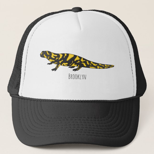 Gorra De Camionero Ilustracion personalizado de salamandra tigre (Anverso)