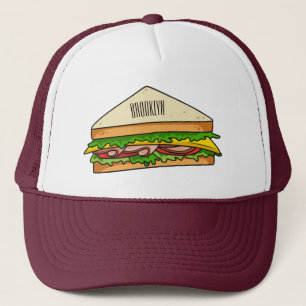 Gorra De Camionero Ilustracion personalizado de sándwich
