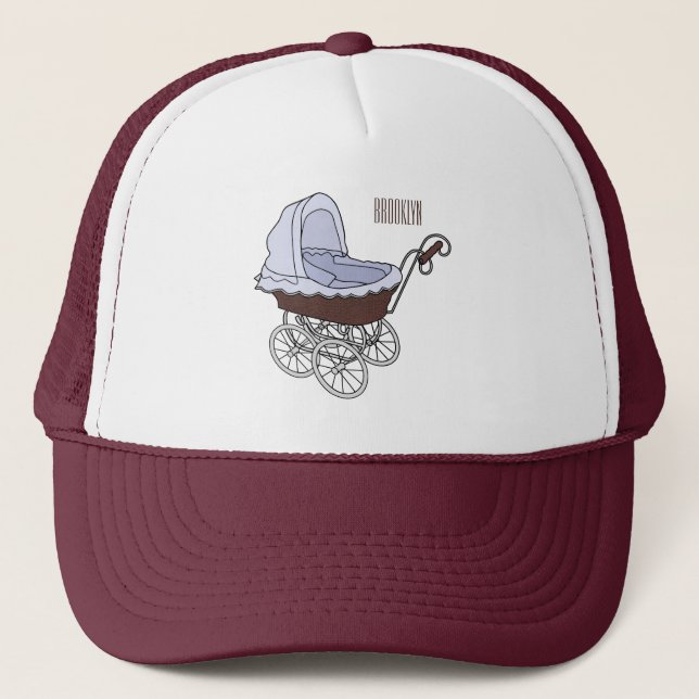 Gorra De Camionero Ilustracion personalizado de Stroller (Anverso)