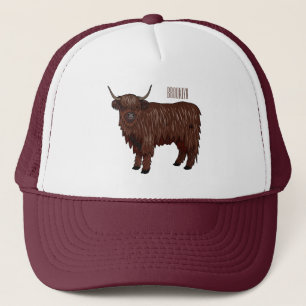 Gorra De Camionero Ilustracion personalizado de vaca de Highland