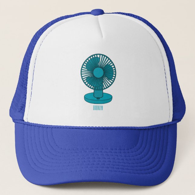 Gorra De Camionero Ilustracion personalizado de ventilador (Anverso)