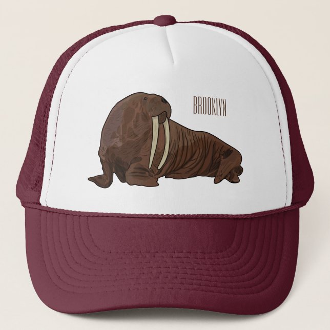 Gorra De Camionero Ilustracion personalizado de Walrus (Anverso)