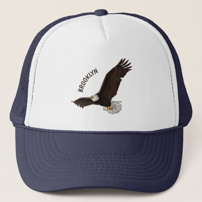 Gorra De Camionero Ilustracion personalizado del águila calva (Anverso)