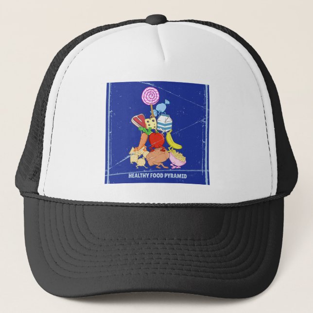 Gorra De Camionero Ilustracion personalizado divertido de la pirámide (Anverso)