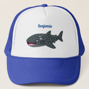 Gorra De Camionero Ilustracion personalizado feliz de tiburón ballena