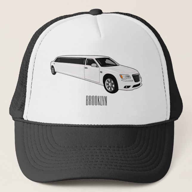 Gorra De Camionero Ilustracion personalizado limusina (Anverso)