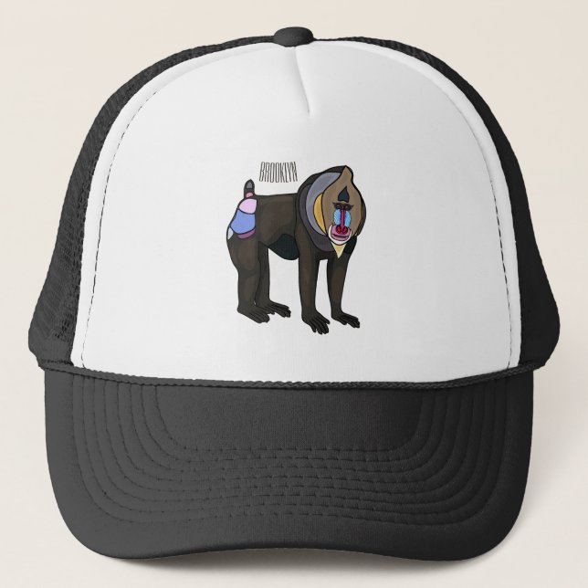 Gorra De Camionero Ilustracion personalizado Mandrill (Anverso)
