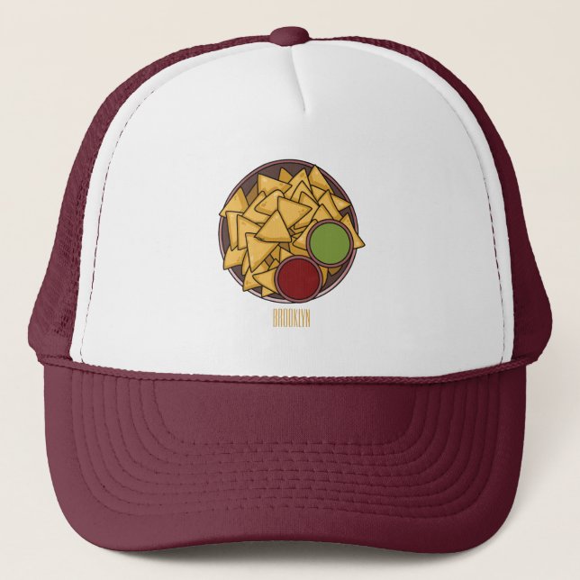 Gorra De Camionero Ilustracion personalizado Nachos (Anverso)