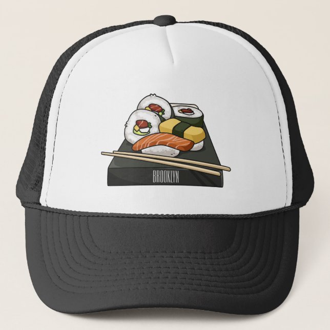 Gorra De Camionero Ilustracion personalizado Sushi (Anverso)