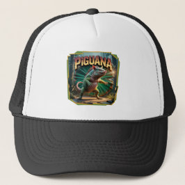 Gorra De Camionero Ilustracion Piguana Combo Creature Funny