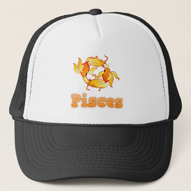 Gorra De Camionero Ilustracion Pisces (Anverso)