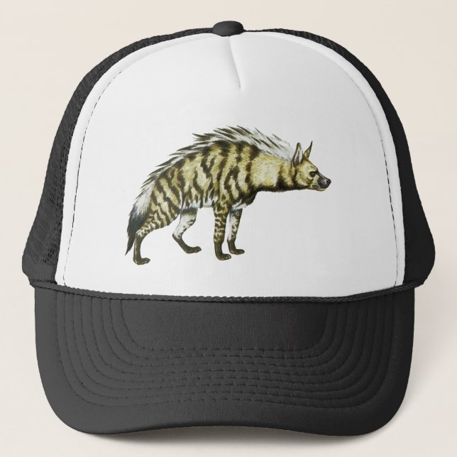 Gorra De Camionero Ilustracion salvaje del animal del Hyena (Anverso)