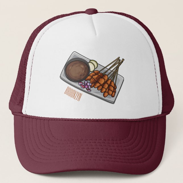 Gorra De Camionero Ilustracion Satay personalizado (Anverso)