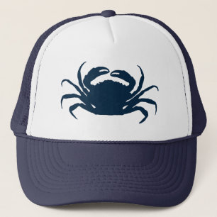 Gorra De Camionero Ilustracion simple de cangrejo marino azul Navi