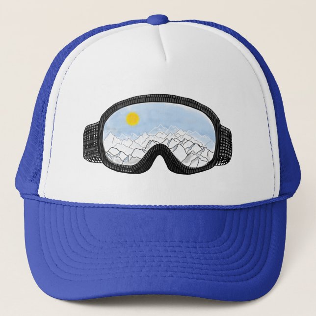 Gorra De Camionero Ilustracion Ski Goggles Mountain View (Anverso)