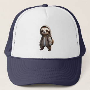 Gorra De Camionero Ilustracion Sloth de Personalizado Adorable y Guay