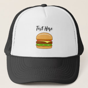 Gorra De Camionero Ilustración vectorial de hamburguesa