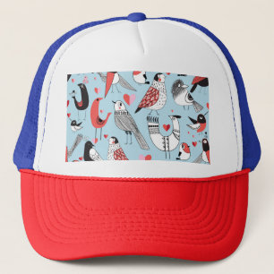 Gorra De Camionero Ilustraciones de pájaros divertidos, gráficos sin 