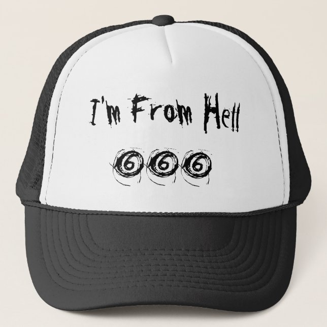 Gorra De Camionero I'm From Hell 666 (Anverso)