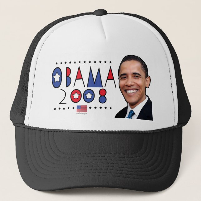 Gorra De Camionero Imagen abstracta 2008 de Obama (Anverso)