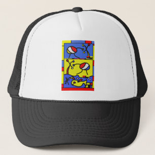 Gorra De Camionero Imagen con arte moderno de pescado
