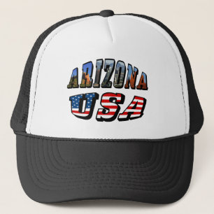 Gorra De Camionero Imagen de Arizona y texto de bandera de Estados Un