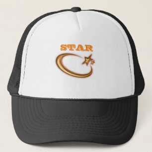 Gorra De Camionero Imagen de estrella con texto de estrella de color