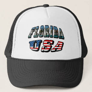 Gorra De Camionero Imagen de Florida y texto de bandera de Estados Un
