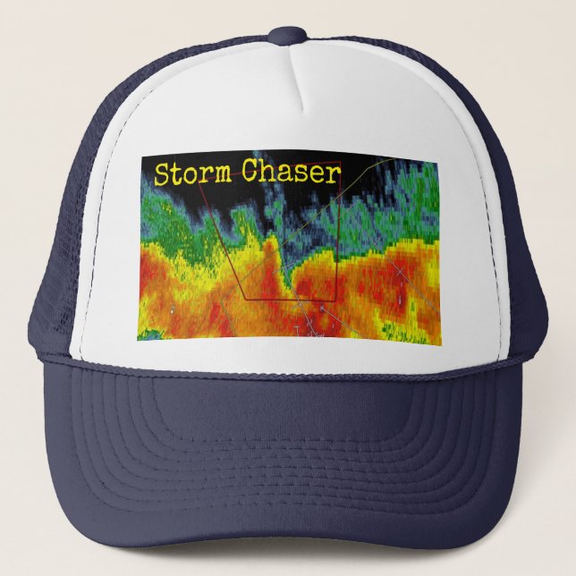 Gorra De Camionero Imagen de la tormenta de radar Chaser (Anverso)