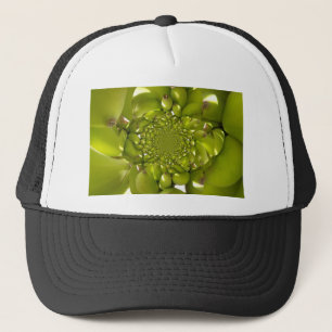 Gorra De Camionero Imagen/gráfico de arte verde caleidoscopio bananer