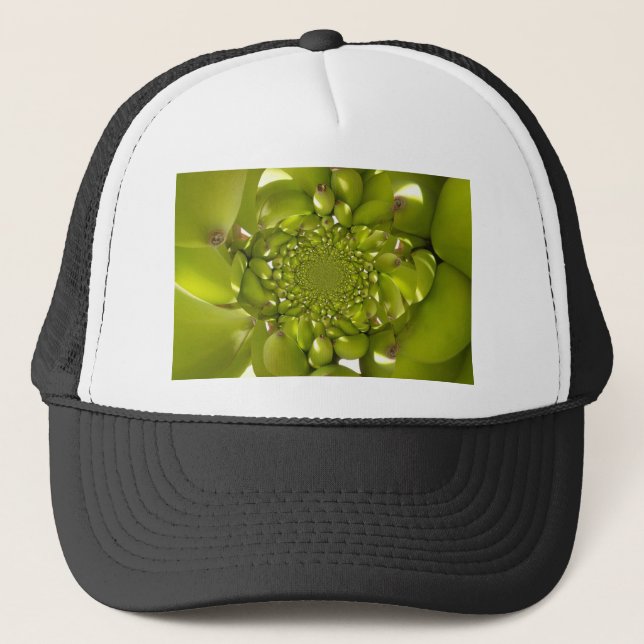 Gorra De Camionero Imagen/gráfico de arte verde caleidoscopio bananer (Anverso)