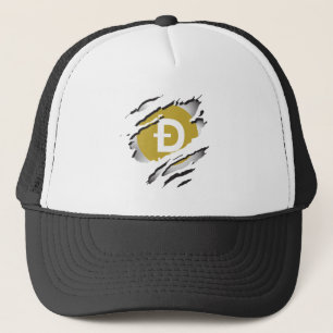 Gorra De Camionero Imagen reveladora del logotipo Dogecoin Torn - Som