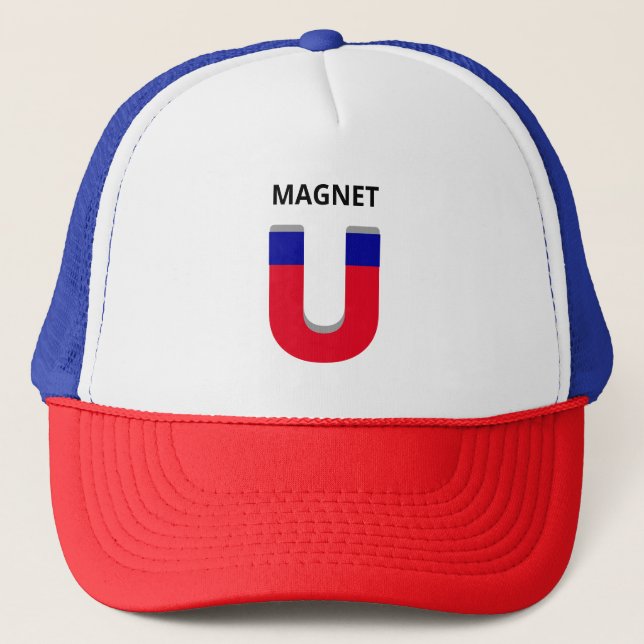 Gorra De Camionero Imán azul y rojo (Anverso)