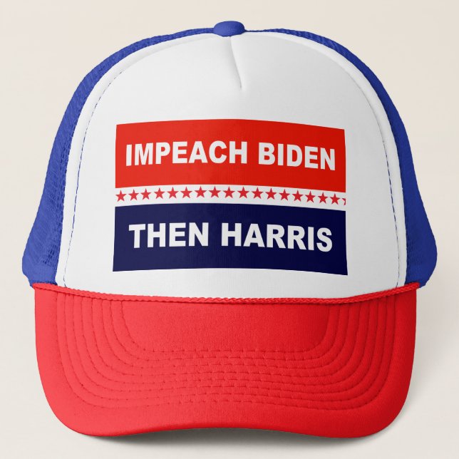 Gorra De Camionero Impeach Biden Than Harris (Anverso)