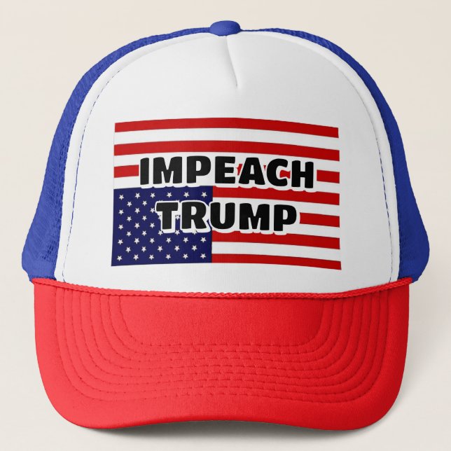 Gorra De Camionero IMPEACH TRUMP (puede cambiar las palabras) (Anverso)
