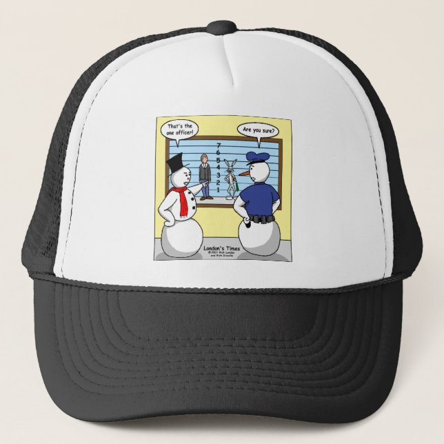 Gorra De Camionero Implacables regalos y tees de Snowman Bunny (Anverso)