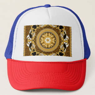Gorra De Camionero Impresión animal Desplazamientos dorados Seda