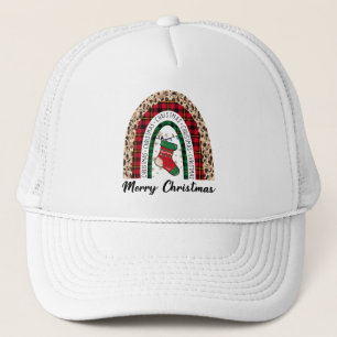 Gorra De Camionero Impresión arcoiris con relleno de búfalo y leopard