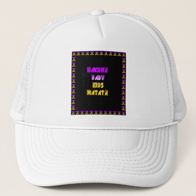 Gorra De Camionero Impresión artística Hakuna Matata (Anverso)