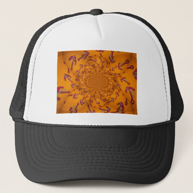 Gorra De Camionero Impresión de arte de ancla Kaleidoscope (Anverso)