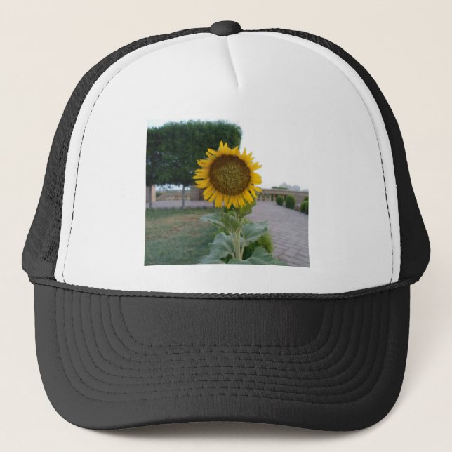 Gorra De Camionero Impresión de arte de girasol (Anverso)
