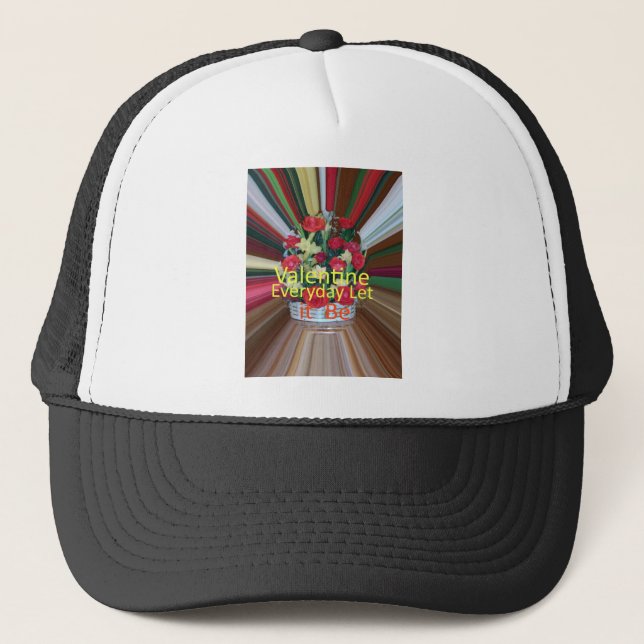 Gorra De Camionero Impresión de arte el día de San Valentín (Anverso)