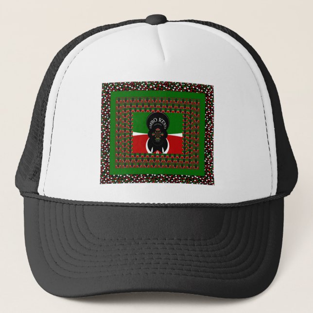 Gorra De Camionero Impresión de arte Jambo Kenya (Anverso)