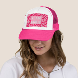 Gorra De Camionero Impresión de cebra rosa