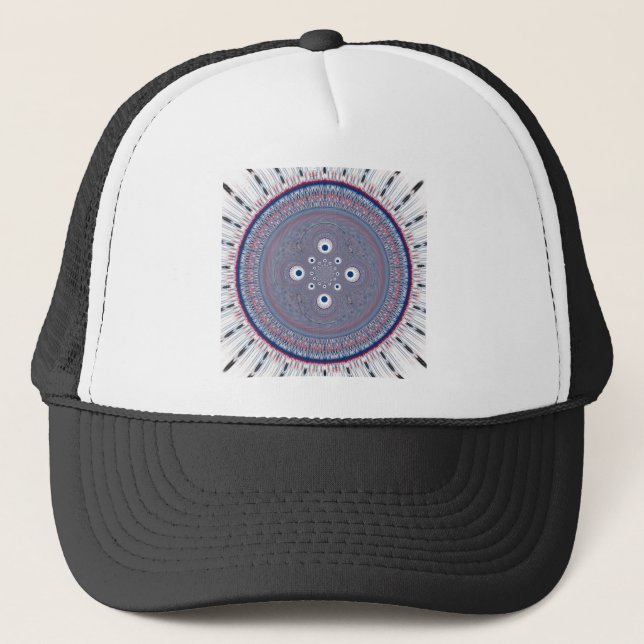 Gorra De Camionero Impresión de diseño radial (Anverso)