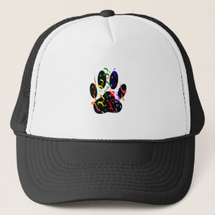 Gorra De Camionero Impresión De Hojas De Perro Con Confetti Y Streame