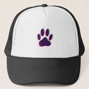 Gorra De Camionero Impresión de hojas de perro fuera de foco
